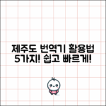 제주도 번역기 활용법 5가지