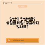 당신의 생일별 탄생석은 무엇일까요?