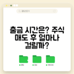 주식 매도 후 출금 시간, 얼마나 걸릴까요?