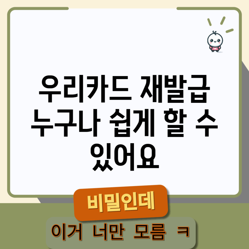 우리카드 재발급, 누구나 쉽게 할 수 있어요!