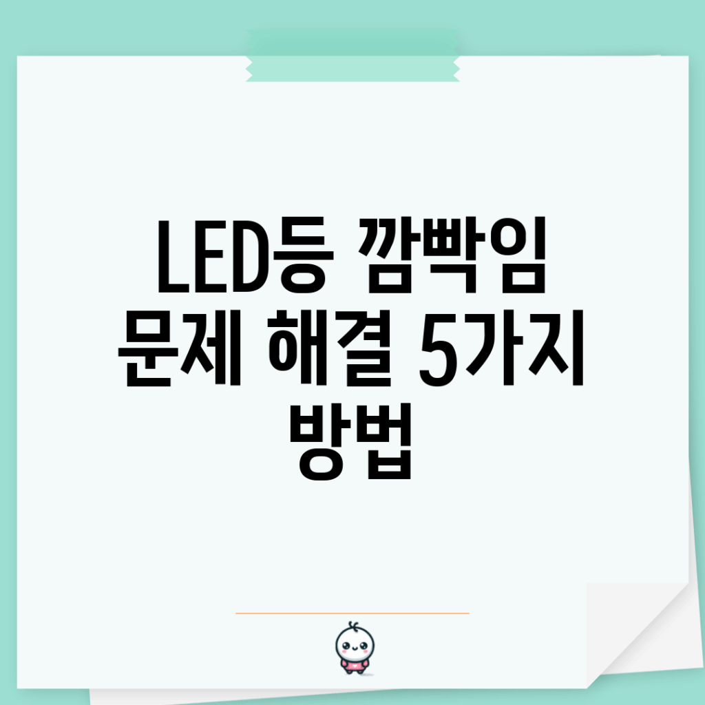 LED등 깜빡임 문제 해결 5가지 방법