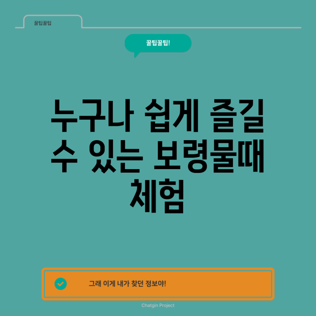 누구나 쉽게 즐길 수 있는 보령물때 체험