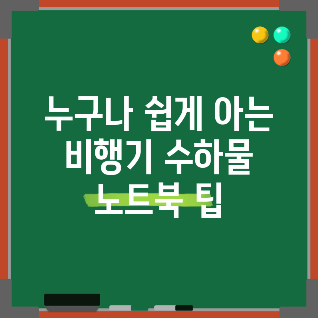 누구나 쉽게 아는 비행기 수하물 노트북 팁