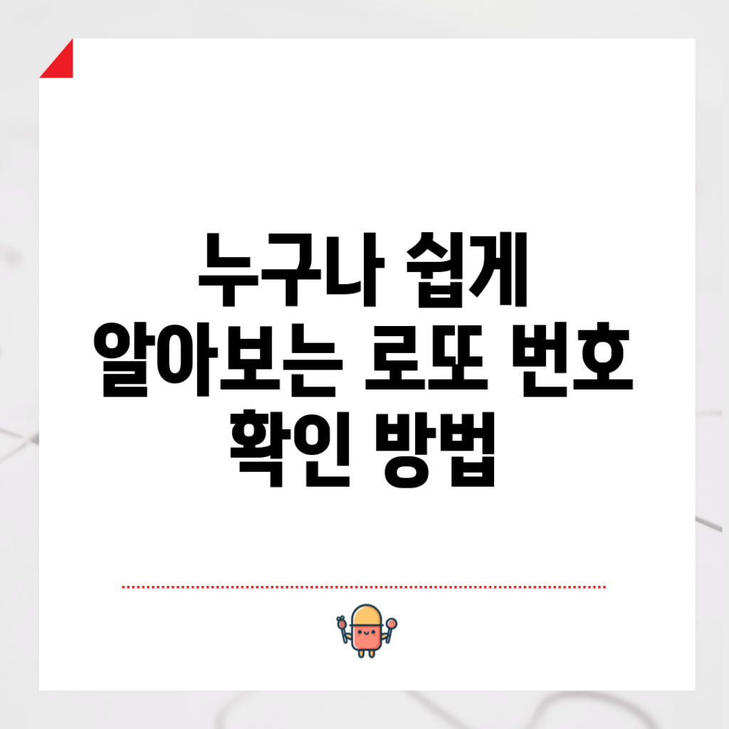 누구나 쉽게 알아보는 로또 번호 확인 방법