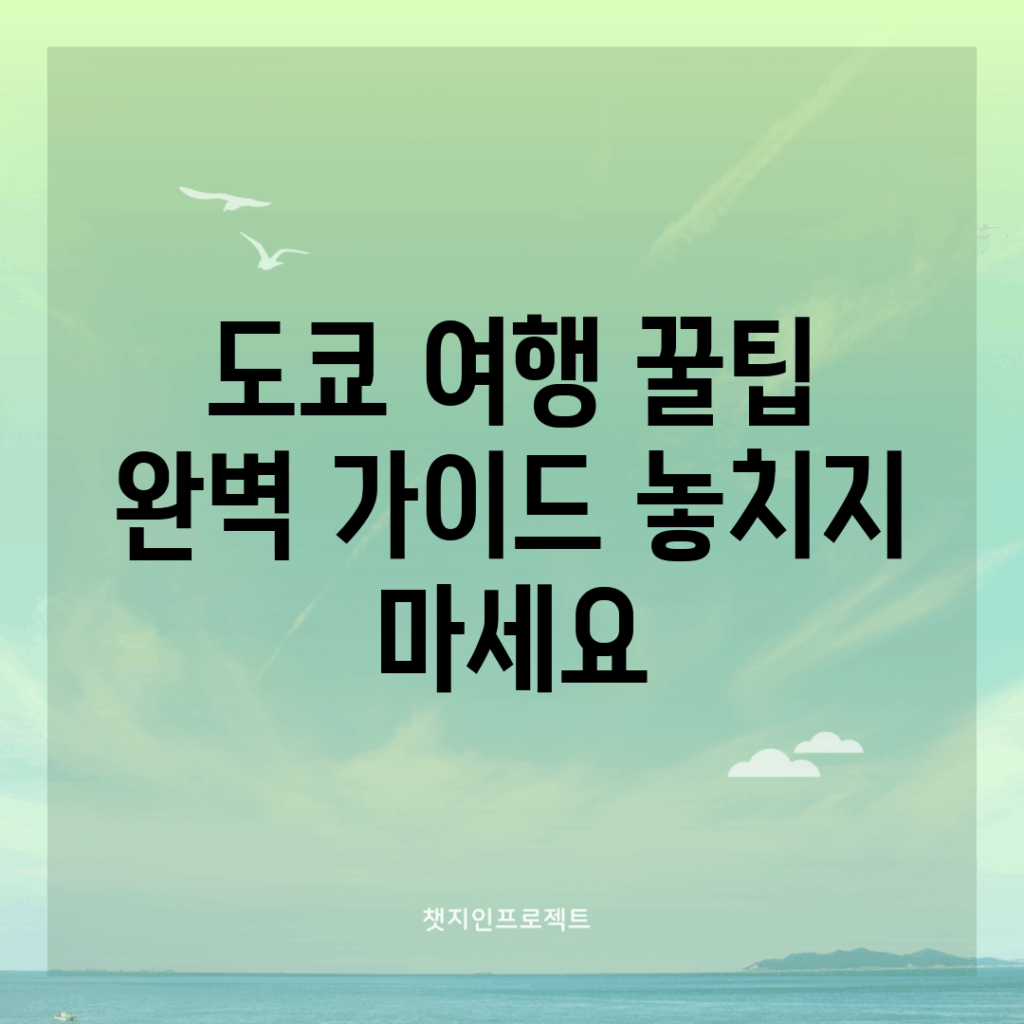 도쿄 여행 꿀팁 완벽 가이드: 놓치지 마세요!