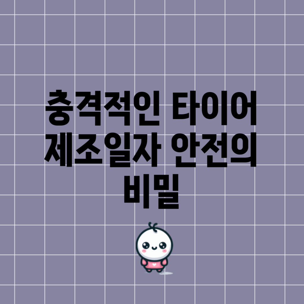 충격적인 타이어 제조일자, 안전의 비밀