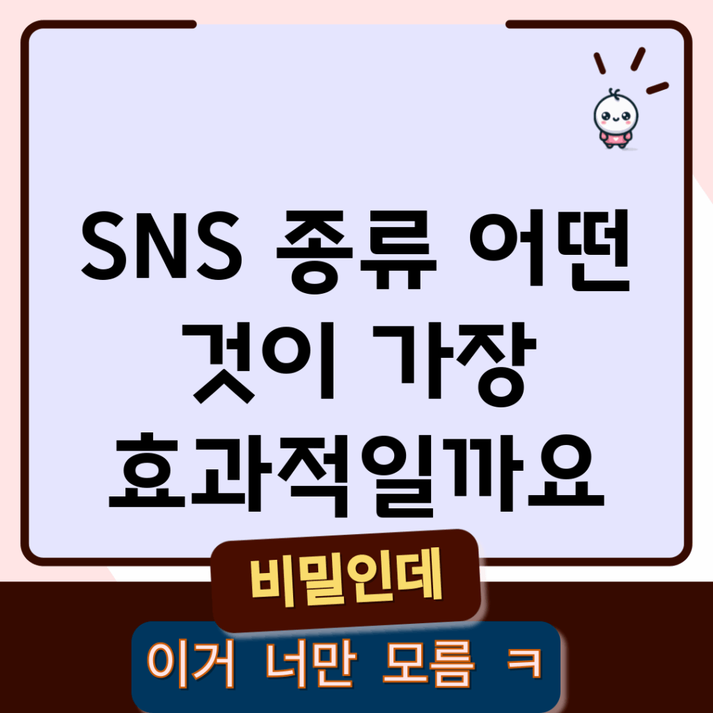 SNS 종류, 어떤 것이 가장 효과적일까요?