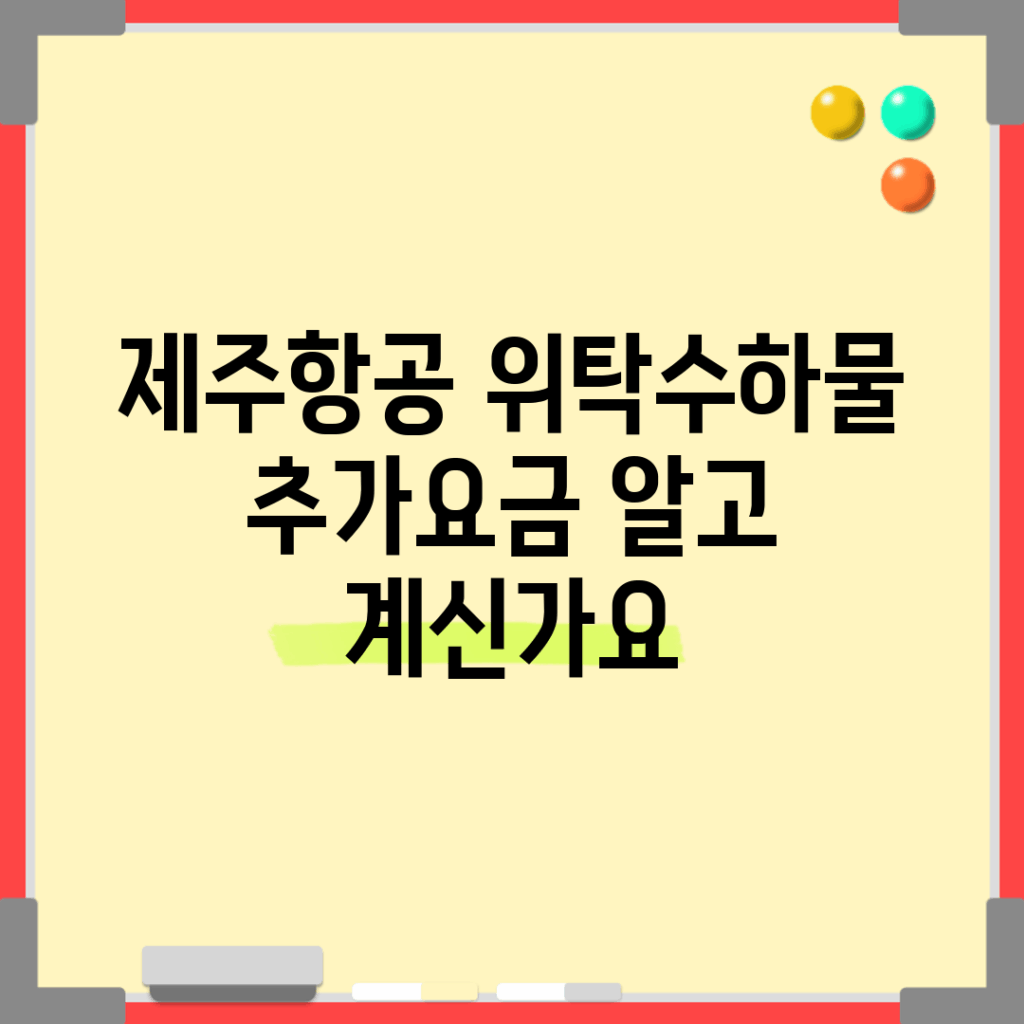 제주항공 위탁수하물 추가요금, 알고 계신가요?