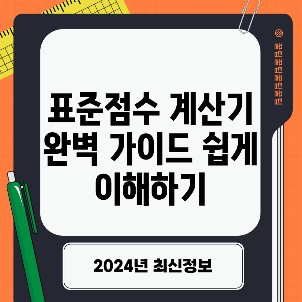 표준점수 계산기 완벽 가이드: 쉽게 이해하기