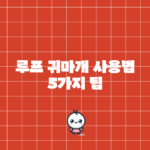 루프 귀마개 사용법 5가지 팁