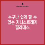 누구나 쉽게 할 수 있는 지니스트레치 필라테스